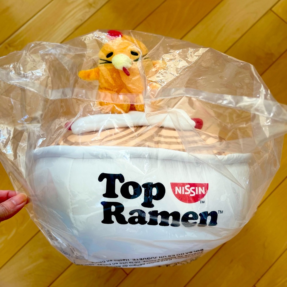 Nissin Top Ramen Gudetama 12" Interactive Bowl Plush